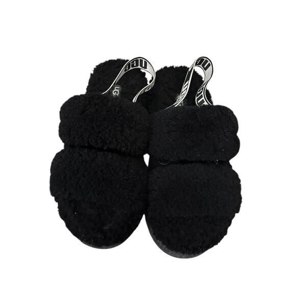 UGG Australia Women Fluff Yeah Slide Black Sandals US Size 9 - Picture 4 of 6